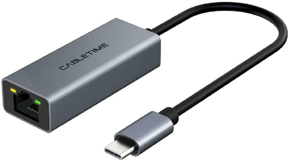 Cabletime Αντάπτορας Δικτύου USB-C σε Ethernet(RJ45) 100Mbps