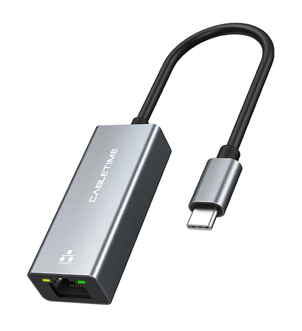 Cabletime Αντάπτορας Δικτύου USB-C σε Ethernet(RJ45) 1000Mbps