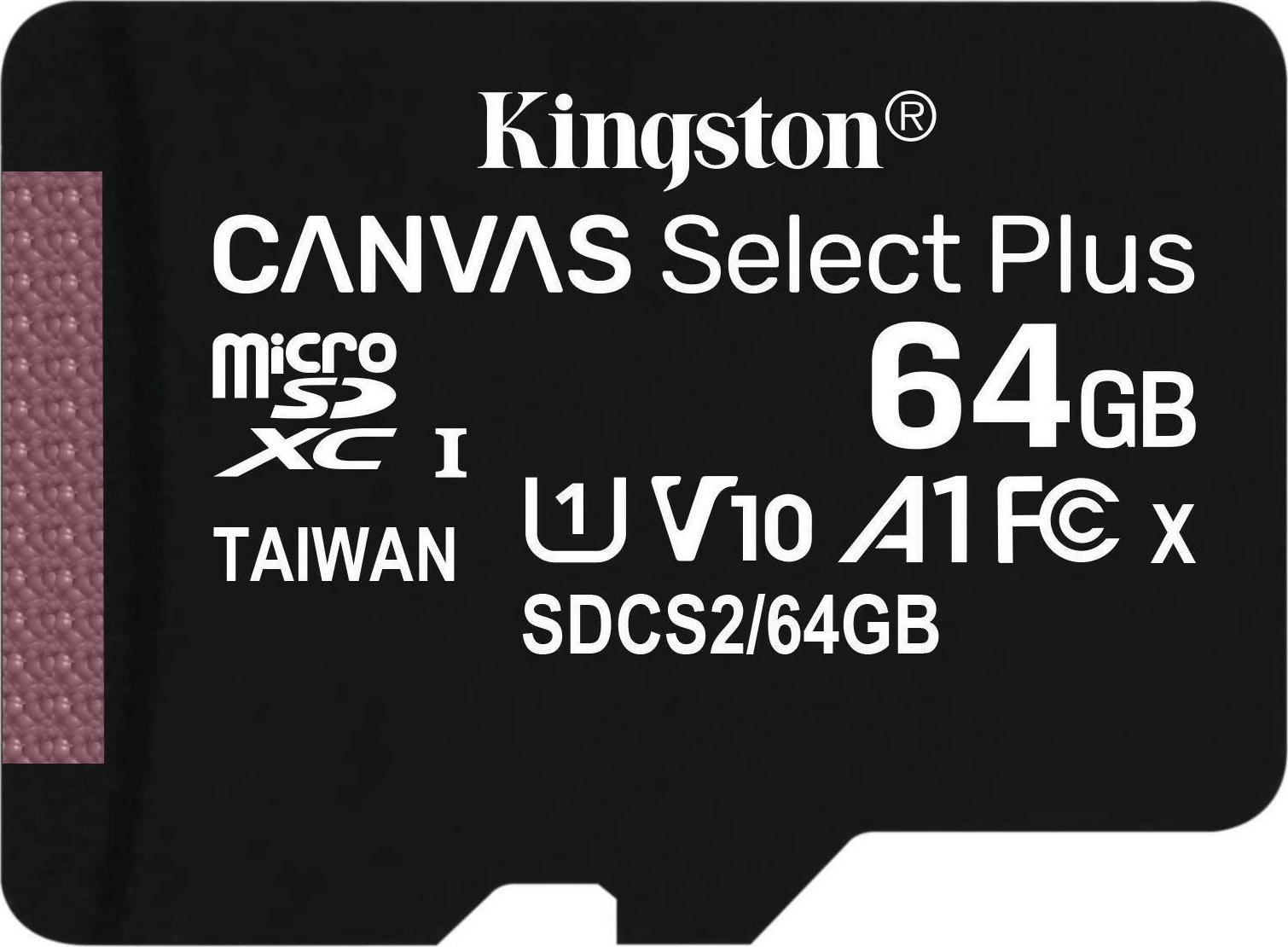 Kingston Canvas Select Plus microSDXC 64GB Class 10