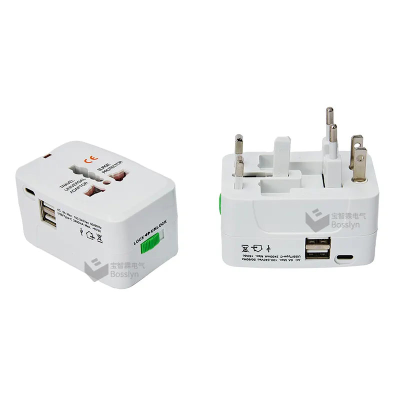 Kouvolsen Travel Adapter 2 USB + USB Type C 6A