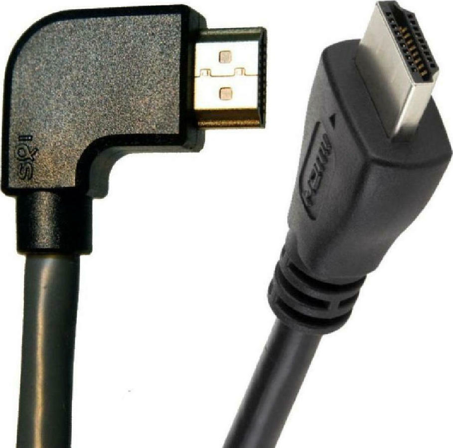 Powertech Kαλώδιο HDMI Aριστερή Γωνία 1,5m