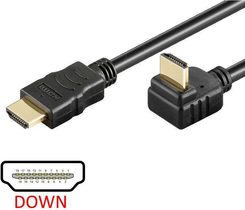 Powertech Kαλώδιο HDMI Γωνία 1,5m