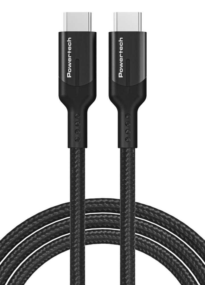 Powertech Braided USB 4 Cable USB-C male - USB-C 240W Μαύρο 1m (PTR-0139)