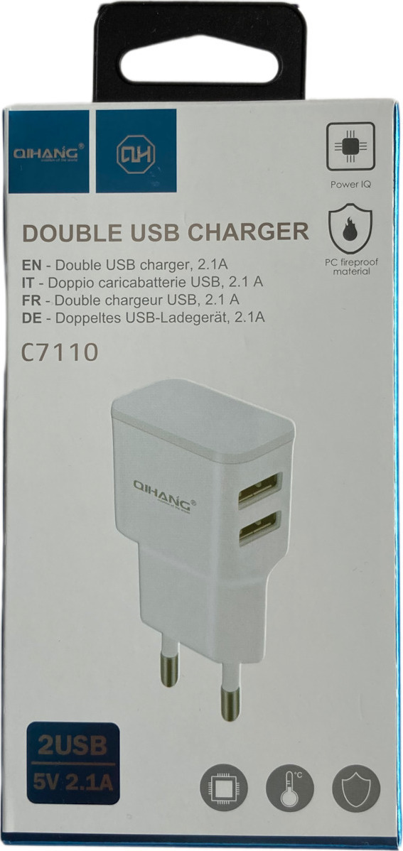 Qihang Φορτιστής 2.1A με 2x USB Α