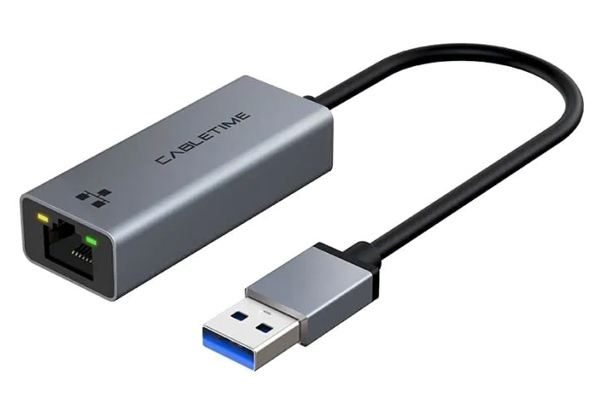 Cabletime Αντάπτορας Δικτύου USB-A 3.0 σε Εthernet(RJ45) 1000Mbps