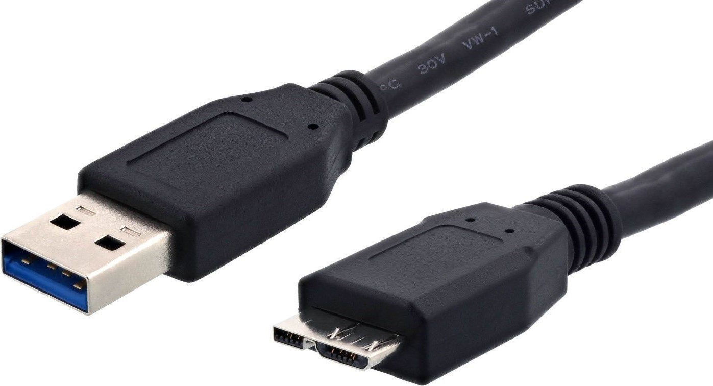 Powertech Καλώδιο USB 3.0 σε Micro USB-B 5Gbps 1.5m Μαύρο