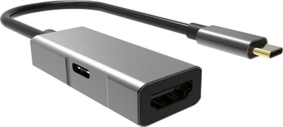 Powertech Αντάπτορας USB-C σε HDMI 4K Γκρι