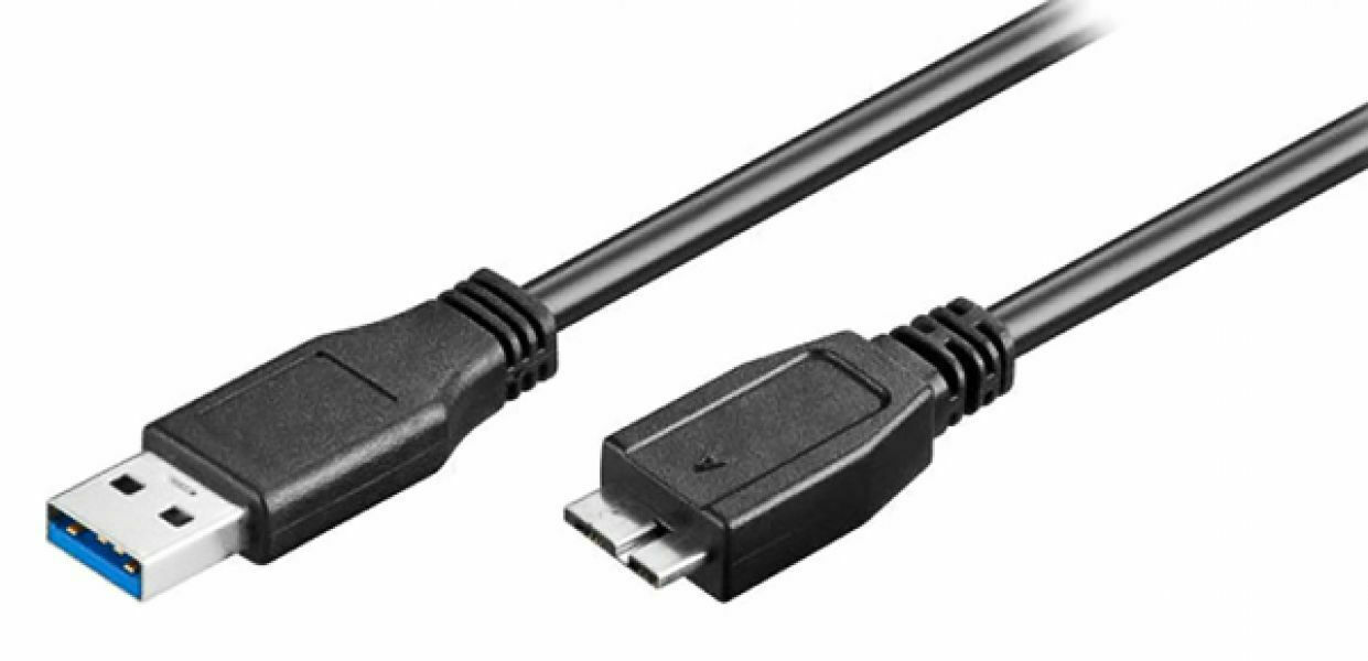 Powertech Καλώδιο USB 3.0 σε Micro USB-B 5Gbps 0,5m Μαύρο