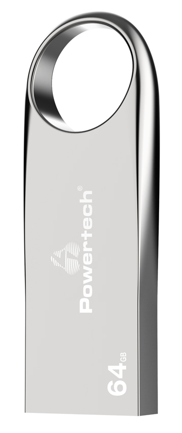 Powertech USB Flash Drive 64GB USB 3.2 ασημί